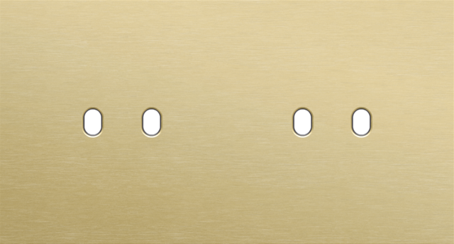 Tweevoudige afdekplaat, horizontaal 71 mm centerafstand, voo