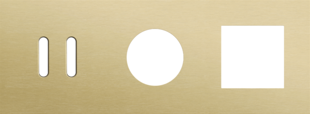 Drievoudige afdekplaat, horizontaal 71 mm centerafstand,voor