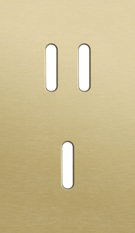 Tweevoudige afdekplaat, verticaal 60 mm centerafstand, voor