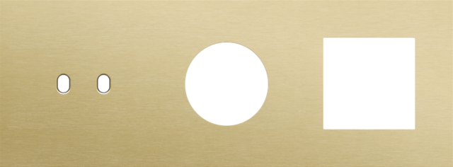 Drievoudige afdekplaat, horizontaal 71 mm centerafstand,voor