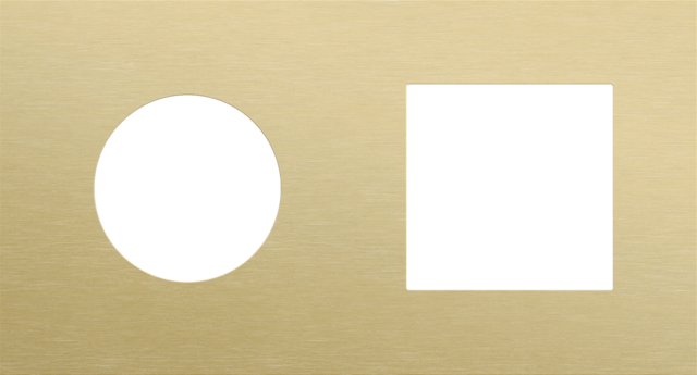 Tweevoudige afdekplaat, horizontaal 71 mm centerafstand,voor