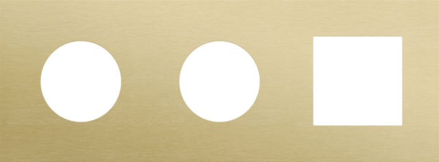 Drievoudige afdekplaat, horizontaal 71 mm centerafstand,voor