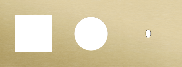 Drievoudige afdekplaat, horizontaal 71 mm centerafstand,voor