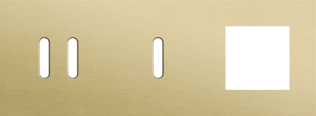 Drievoudige afdekplaat, horizontaal 71 mm centerafstand,voor