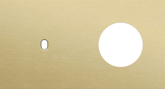 Tweevoudige afdekplaat, horizontaal 71 mm centerafstand, voo