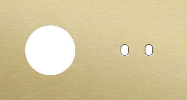 Tweevoudige afdekplaat, horizontaal 71 mm centerafstand, voo