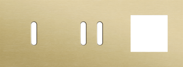 Drievoudige afdekplaat, horizontaal 71 mm centerafstand,voor