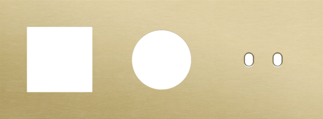 Drievoudige afdekplaat, horizontaal 71 mm centerafstand,voor