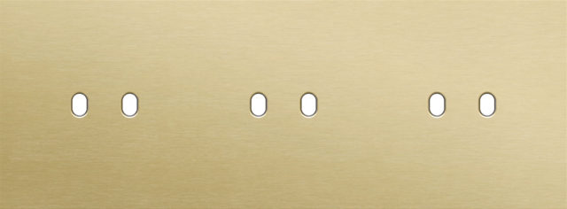 Drievoudige afdekplaat, horizontaal 71 mm centerafstand, voo