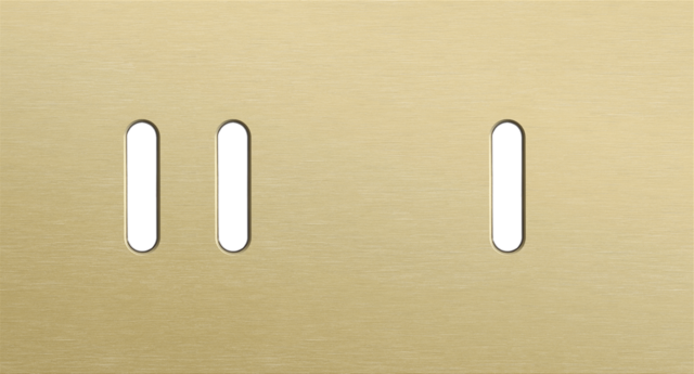 Tweevoudige afdekplaat, horizontaal 71 mm centerafstand, voo