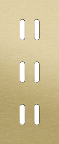 Drievoudige afdekplaat, verticaal 60 mm centerafstand, voor