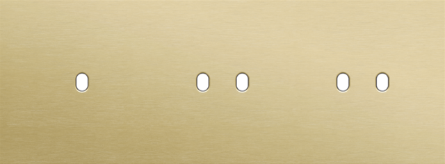 Drievoudige afdekplaat, horizontaal 71 mm centerafstand,voor