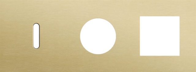 Drievoudige afdekplaat, horizontaal 71 mm centerafstand,voor