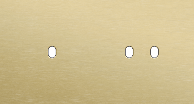 Tweevoudige afdekplaat, horizontaal 71 mm centerafstand, voo