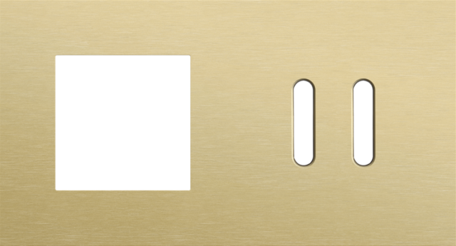 Tweevoudige afdekplaat, horizontaal 71 mm centerafstand,voor