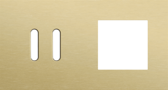 Tweevoudige afdekplaat, horizontaal 71 mm centerafstand,voor