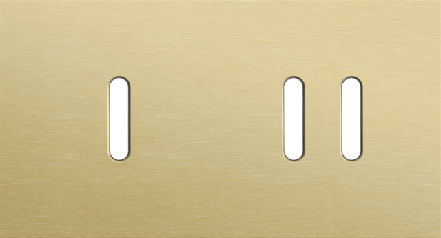 Tweevoudige afdekplaat, horizontaal 71 mm centerafstand, voo