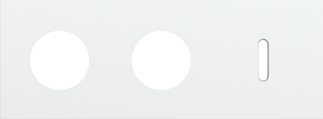 Drievoudige afdekplaat, horizontaal 71 mm centerafstand, voo