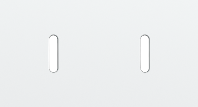 Tweevoudige afdekplaat, horizontaal 71 mm centerafstand, voo