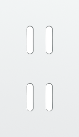 Tweevoudige afdekplaat, verticaal 60 mm centerafstand, voor