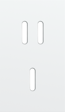 Tweevoudige afdekplaat, verticaal 60 mm centerafstand, voor