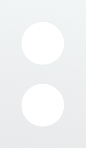 Tweevoudige afdekplaat, 60 mm centerafstand, voor twee stopc