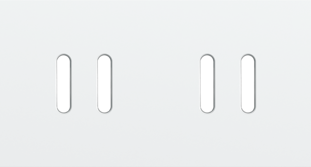 Tweevoudige afdekplaat, horizontaal 71 mm centerafstand, voo