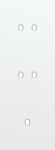 Drievoudige afdekplaat, verticaal 71 mm centerafstand, voor