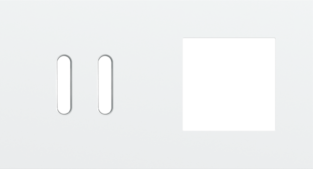 Tweevoudige afdekplaat, horizontaal 71 mm centerafstand,voor