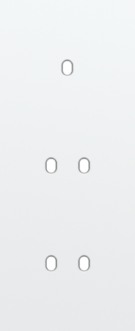 Drievoudige afdekplaat, verticaal 60 mm centerafstand, voor