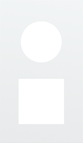 Tweevoudige afdekplaat, verticaal 60 mm centerafstand, voor