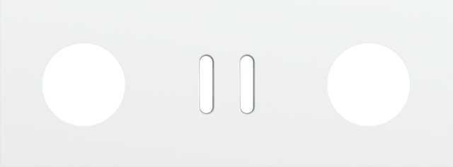 Drievoudige afdekplaat, horizontaal 71 mm centerafstand,voor