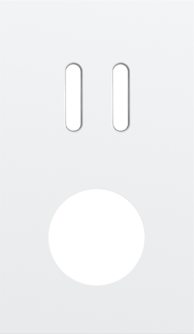 Tweevoudige afdekplaat, verticaal 60 mm centerafstand, voor