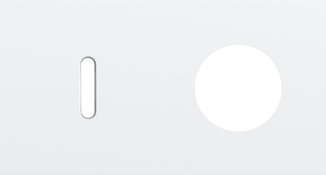 Tweevoudige afdekplaat, horizontaal 71 mm centerafstand, voo