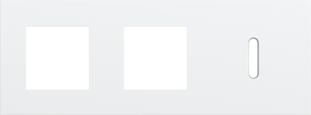 Drievoudige afdekplaat, horizontaal 71 mm centerafstand,voor