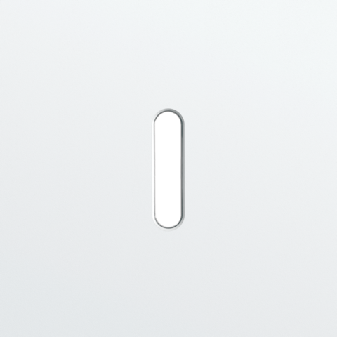 Enkelvoudige afdekplaat, voor enkelvoudige schakelfuncties,