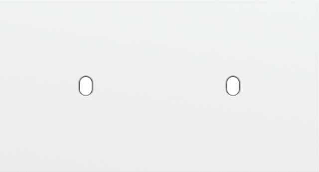 Tweevoudige afdekplaat, horizontaal 71 mm centerafstand, voo