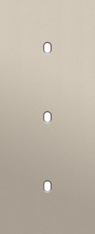 Drievoudige afdekplaat, verticaal 60 mm centerafstand, voor