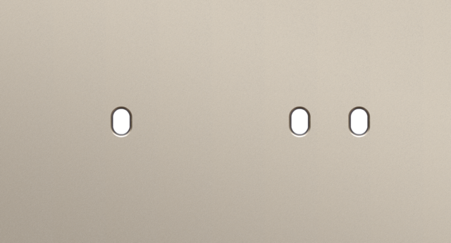 Tweevoudige afdekplaat, horizontaal 71 mm centerafstand, voo