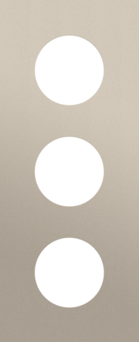 Drievoudige afdekplaat, 60 mm centerafstand, voor drie stopc