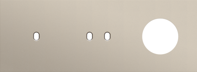 Drievoudige afdekplaat, horizontaal 71 mm centerafstand,voor