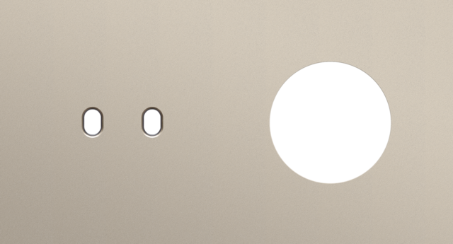 Tweevoudige afdekplaat, horizontaal 71 mm centerafstand, voo