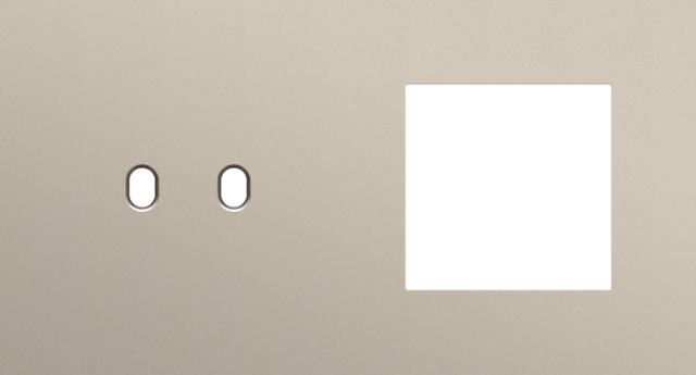 Tweevoudige afdekplaat, horizontaal 71 mm centerafstand,voor