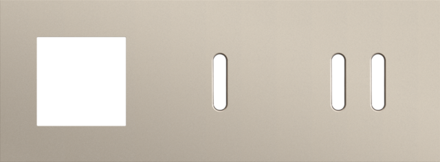 Drievoudige afdekplaat, horizontaal 71 mm centerafstand,voor