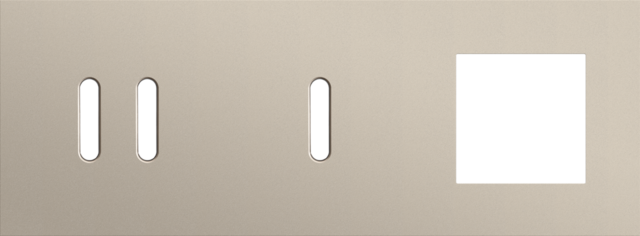 Drievoudige afdekplaat, horizontaal 71 mm centerafstand,voor