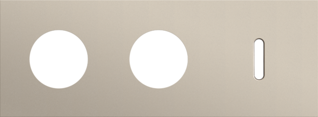 Drievoudige afdekplaat, horizontaal 71 mm centerafstand, voo