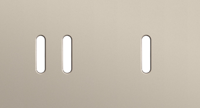 Tweevoudige afdekplaat, horizontaal 71 mm centerafstand, voo