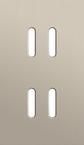 Tweevoudige afdekplaat, verticaal 60 mm centerafstand, voor