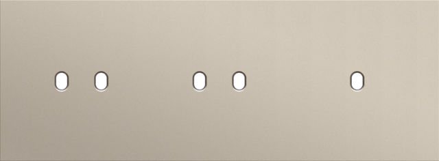 Drievoudige afdekplaat, horizontaal 71 mm centerafstand,voor