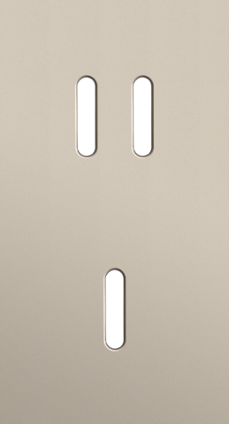 Tweevoudige afdekplaat, verticaal 71 mm centerafstand, voor